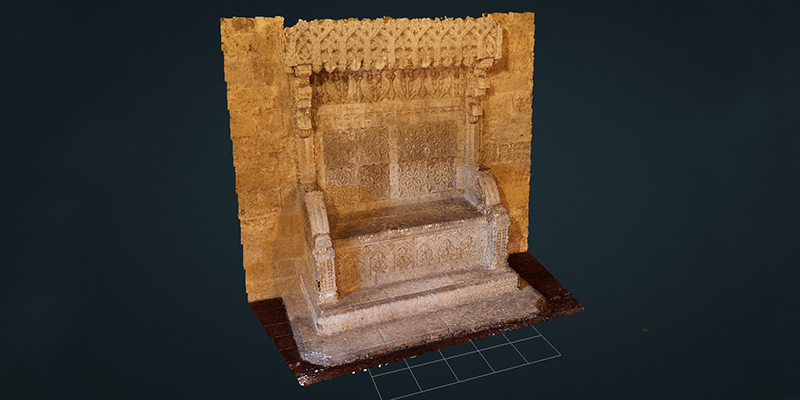 3D photorealistic reconstruction of the throne of the Castle of Gioia del Colle, Italy