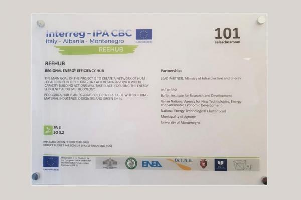 Creation of a new Lab. "REEHUB" at the University of Montenegro