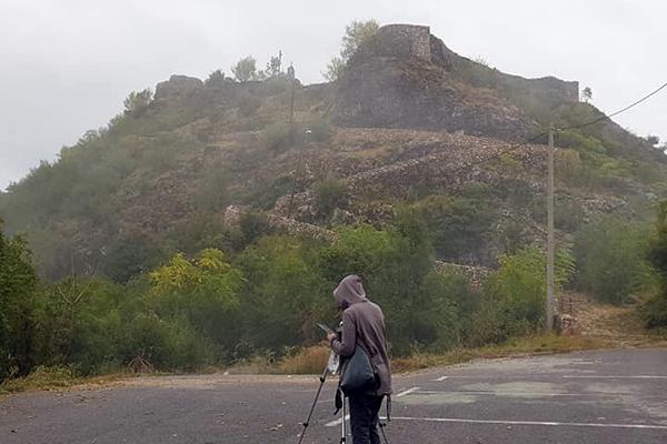 View of the fortress of Medun, Montenegro