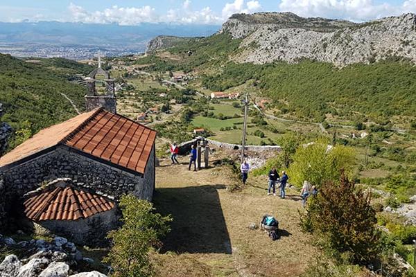 Panoramic view of the fortress of Medun, Montenegro