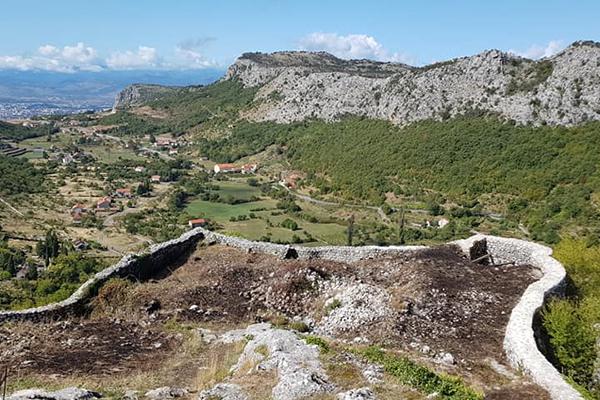 View of the fortress of Medun, Montenegro